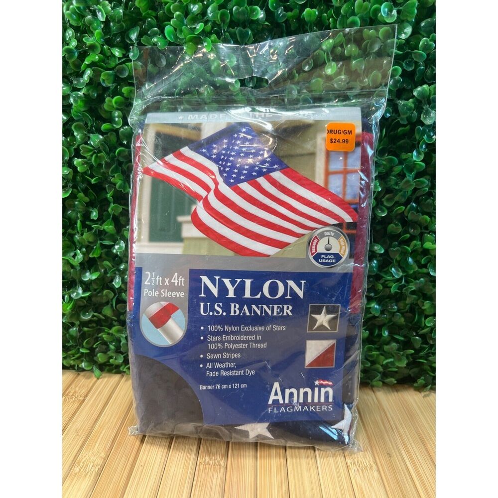 New Annin Flagmakers 2.5 x 4 ft. Tough Tex USA American Flag Made in the USA
